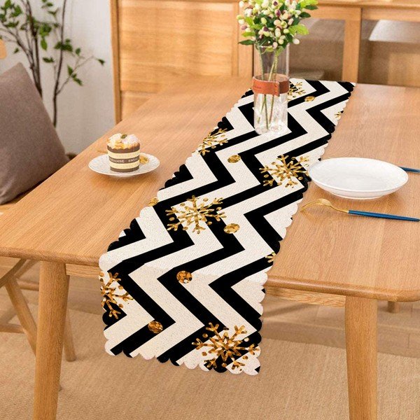 Běhoun na stůl 45x140 cm Zig Zag – Minimalist Cushion Covers-image-1