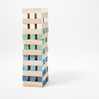 Společenská hra z masivního dřeva paulownia Sunnylife Mega Jenga Tower