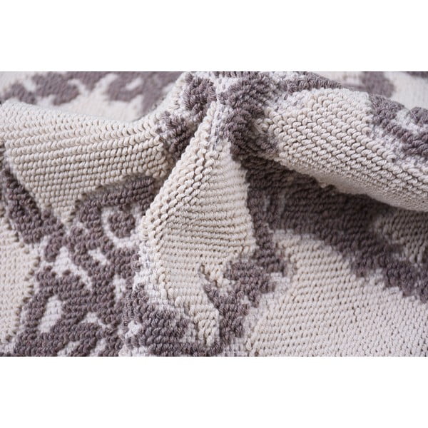 Šedobéžový bavlněný koberec Vitaus Sarmasik, 100 x 150 cm-image-3