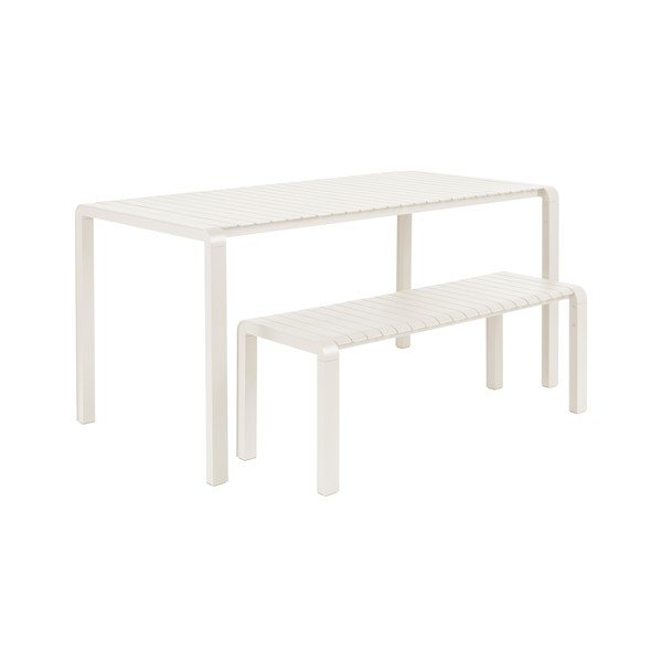 Bílá kovová zahradní lavice Vondel – Zuiver-image-3