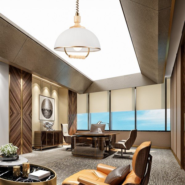 Závěsné svítidlo v bronzovo-přírodní barvě se skleněným stínidlem ø 30 cm Ramona – LAMKUR-image-1