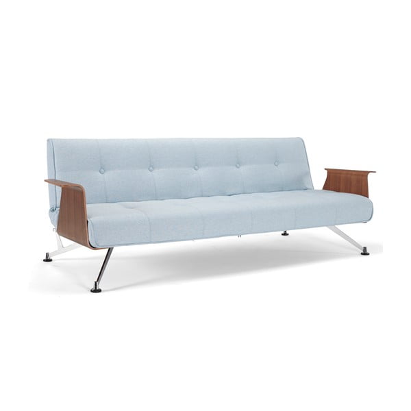 Světle modrá rozkládací pohovka s područkami Innovation Clubber Sofa