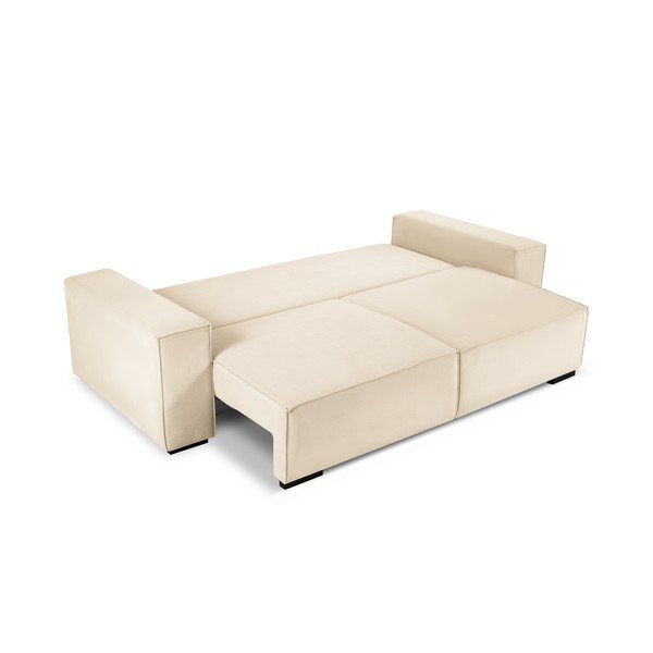 Béžová manšestrová rozkládací pohovka Mazzini Sofas Azalea-image-3