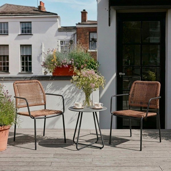 Ocelový kulatý zahradní stolek ø 45 cm Jable   – Bizzotto-image-1