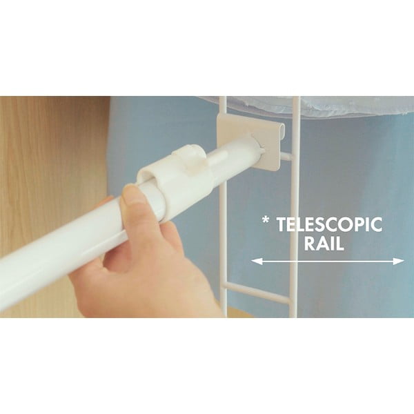 Bílá teleskopická tyč do skříně na oblečení Compactor Telescopic Garment Rail-image-2