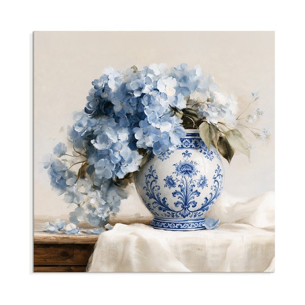 Tištěný obraz na plátně 60x60 cm Porcelain Vase – Styler