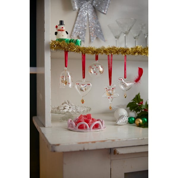 Skleněná ručně foukaná vánoční ozdoba ø 5,5 cm Ann-Sofi Romme Annual Christmas Bell 2025 – Holmegaard-image-2