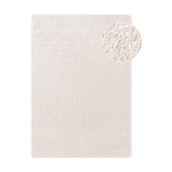 Slonovinový ručně tkaný koberec z materiálu bouclé 120x170 cm Notting Hill Portobello – Ted Baker