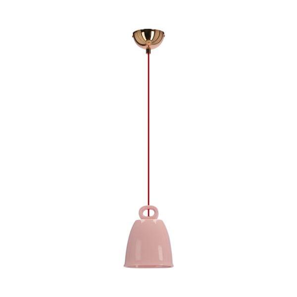 Růžové závěsné svítidlo s keramickým stínidlem Sewilla – Candellux Lighting