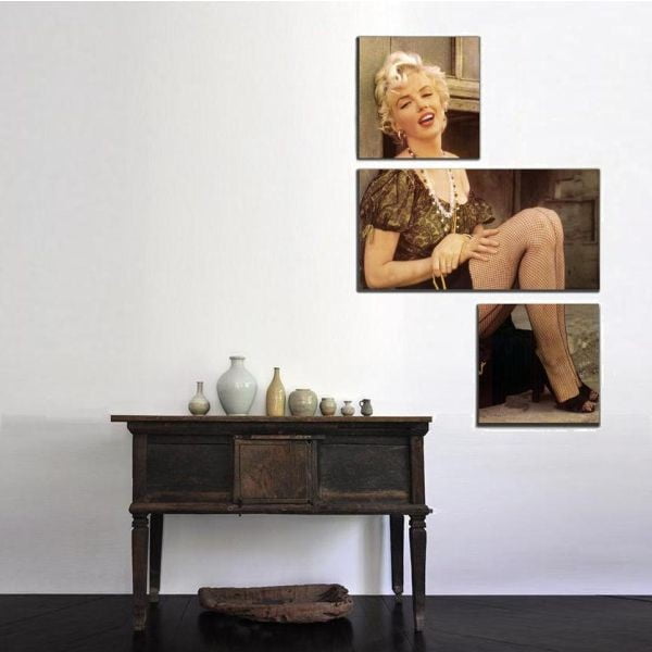 3dílný obraz Asymetric Marilyn, 60x90 cm