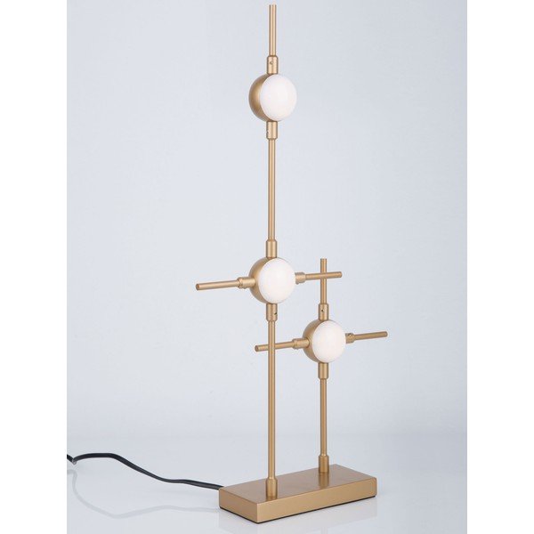 Kovová LED stolní lampa ve zlaté barvě se stínidlem z akrylového skla (výška 52 cm) Atomo – Nova Luce-image-1
