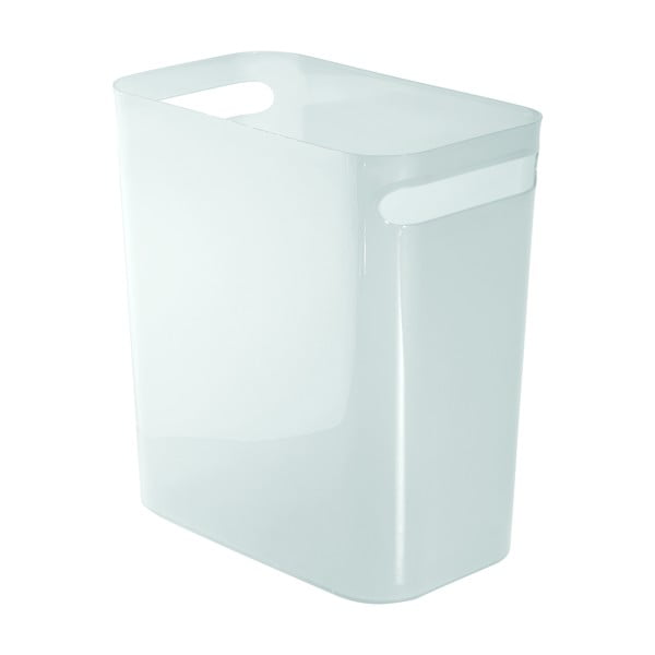 Mléčně transparentní odpadkový koš iDesign Una, 13,9 l