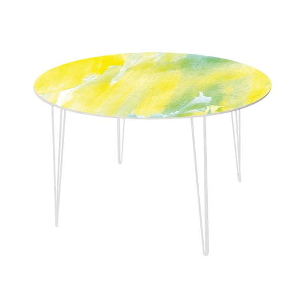Jídelní stůl Abstract Lemon, 120 cm