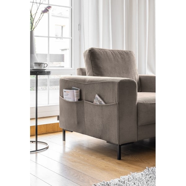 Hnědé manšestrové křeslo Lofty Lilly – Miuform-image-3