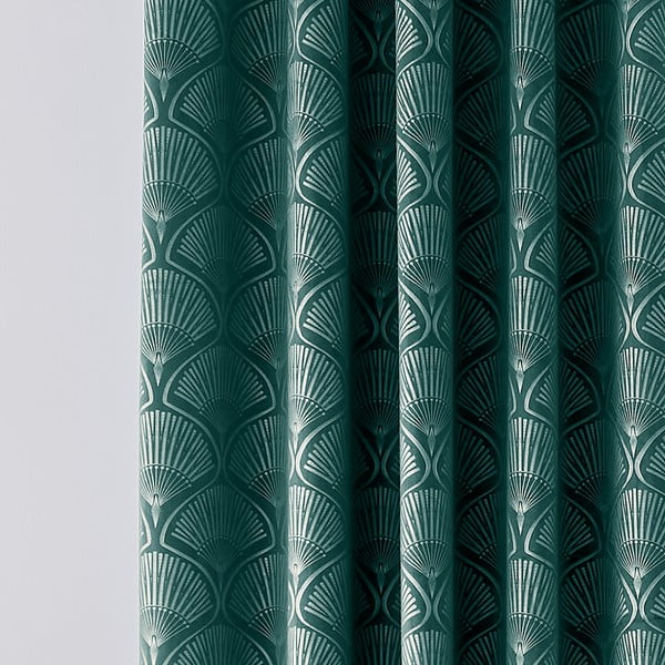 Zelené závěsy v sadě 2 ks 168x183 cm Art Deco Pearl – Catherine Lansfield-image-2