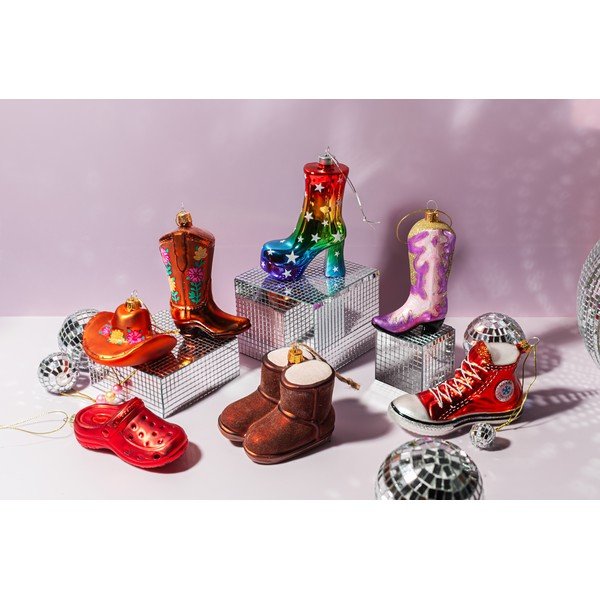 Skleněná vánoční ozdoba 7 cm Cowboy Boot – Sass & Belle-image-2