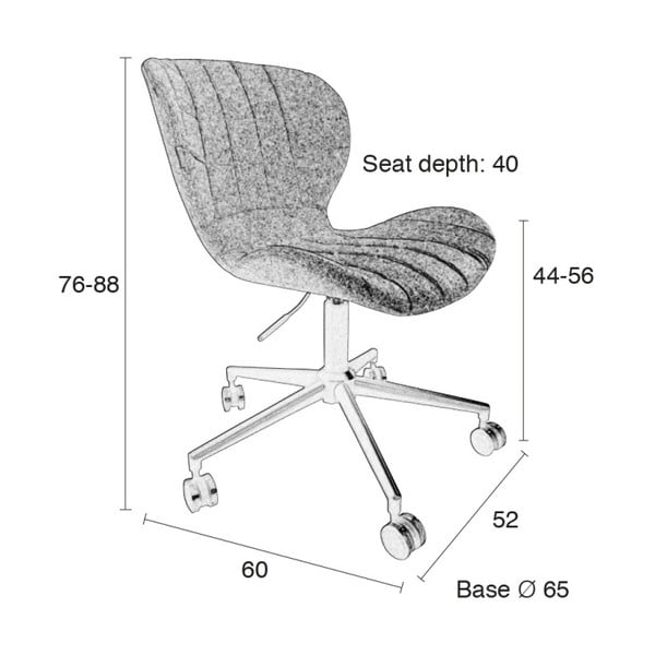 Modrá kancelářská židle Zuiver OMG-image-4