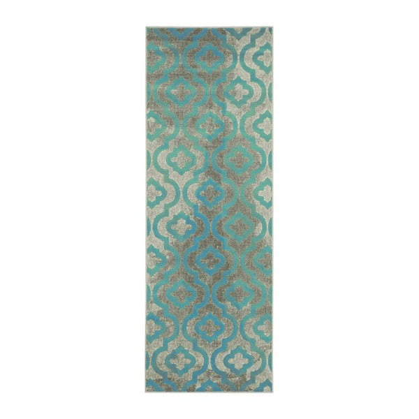 Modrý běhoun Webtappeti Evergreen, 70 x 275 cm