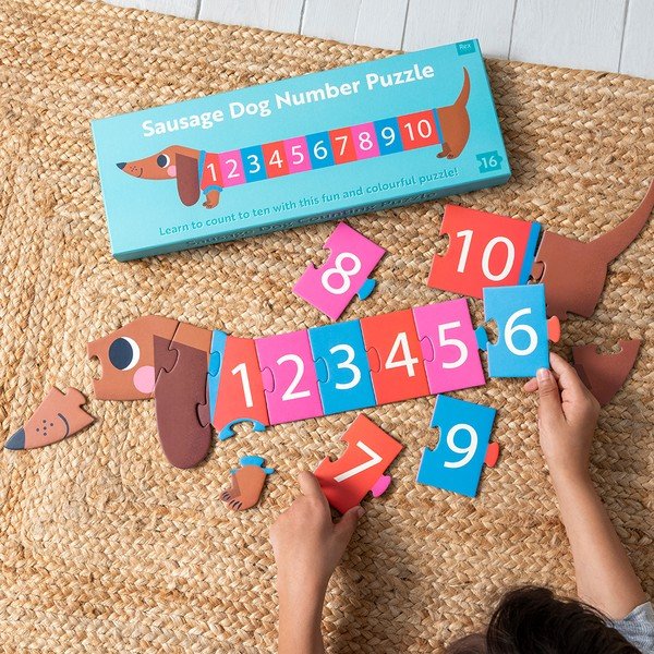 Puzzle (počet dílků 16) Sausage Dog – Rex London-image-1