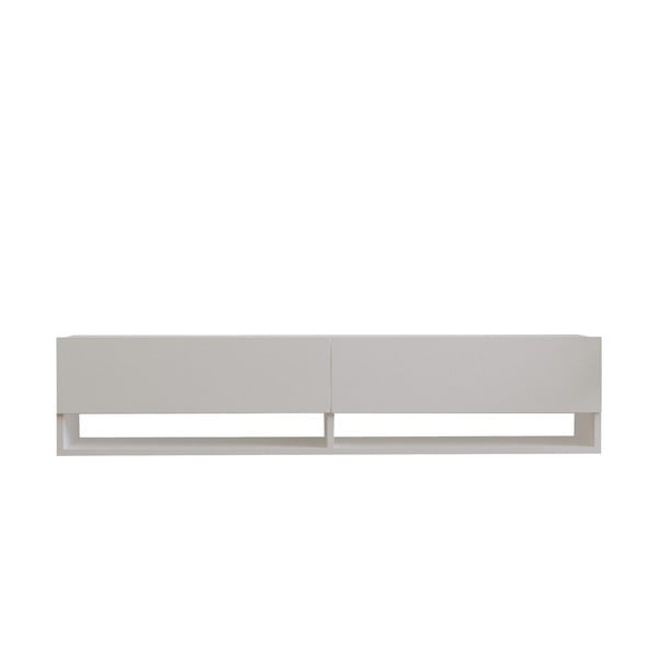 Bílý TV stolek 141x31x30 cm Arges – Kalune Design
