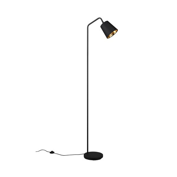 Černá stojací lampa s textilním stínidlem (výška 148 cm) Buddy – Reality-image-2