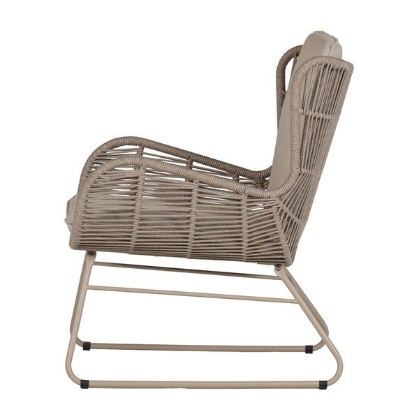 Béžové kovové/polstrované zahradní křeslo Grace – WOOOD-image-3