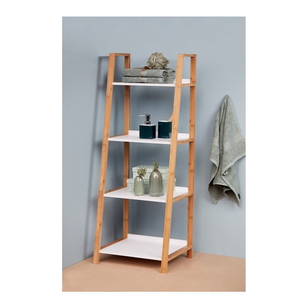 Bambusový koupelnový regál se 4 policemi Wenko Finja-image-1