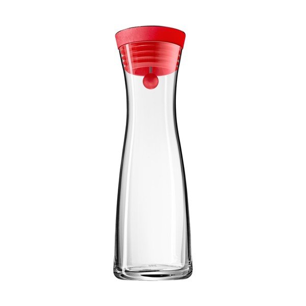 Skleněná dóza na vodu s červeným víkem WMF, 1 l-image-2