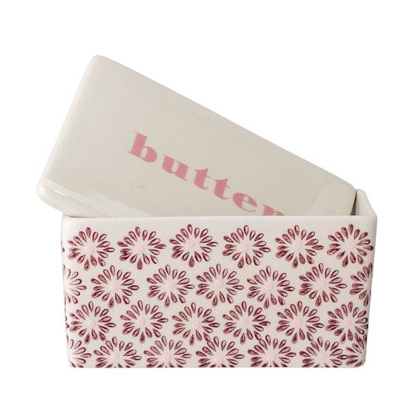 Bílo-růžová kameninová máslenka Bloomingville Maya-image-4