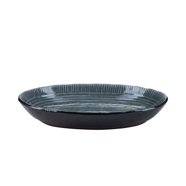 Šedý kameninový talíř Bahne & CO Birch, ø 18,5 cm