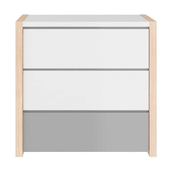 Šedá komoda se 3 šuplíky BELLAMY Pinette-image-1