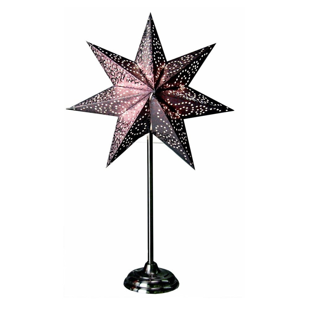 Svítící hvězda ve stříbrné barvě se stojanem Best Season Antique Silver, 55 cm