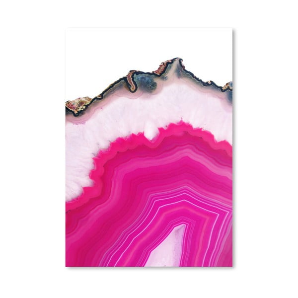 Plakát Americanflat Pink Agate Slice, 30 x 42 cm