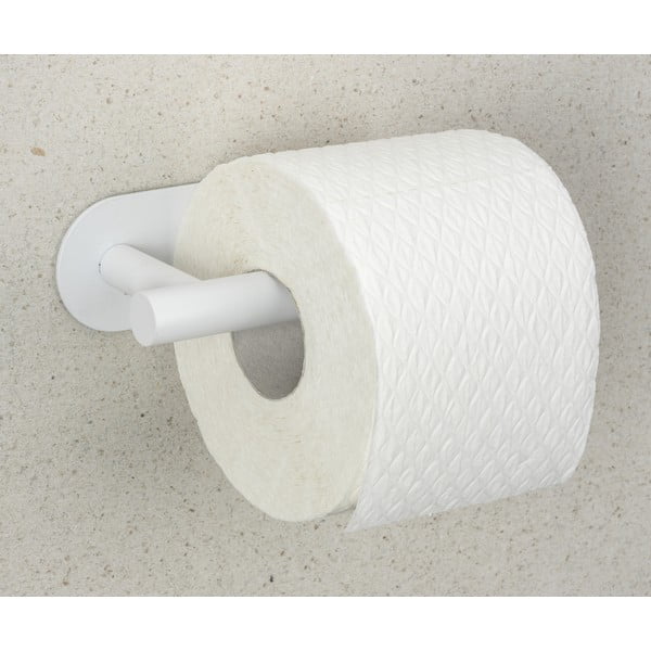 Bílý samodržící držák na toaletní papír z nerezové oceli Orea – Wenko-image-3