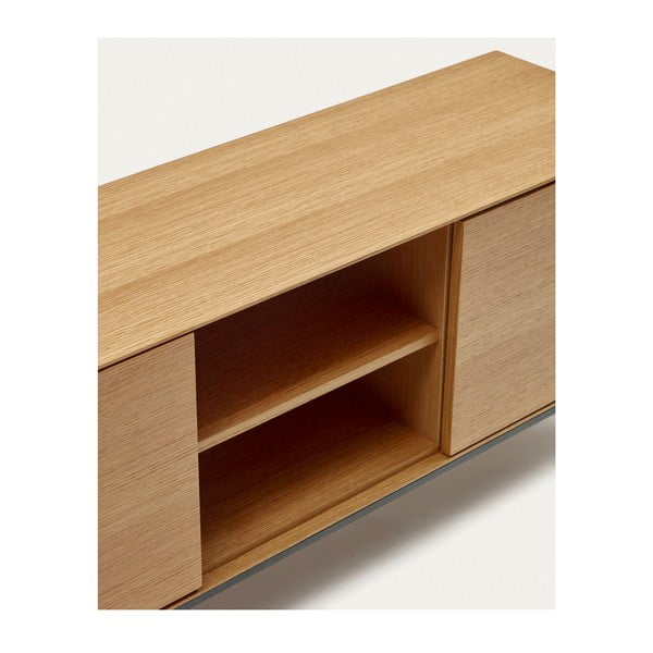TV stolek v dekoru dubu v přírodní barvě 195x55 cm Vedrana – Kave Home-image-4