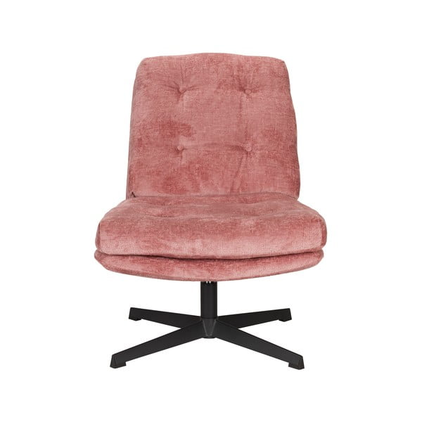 Růžové otočné křeslo Kai – White Label-image-1