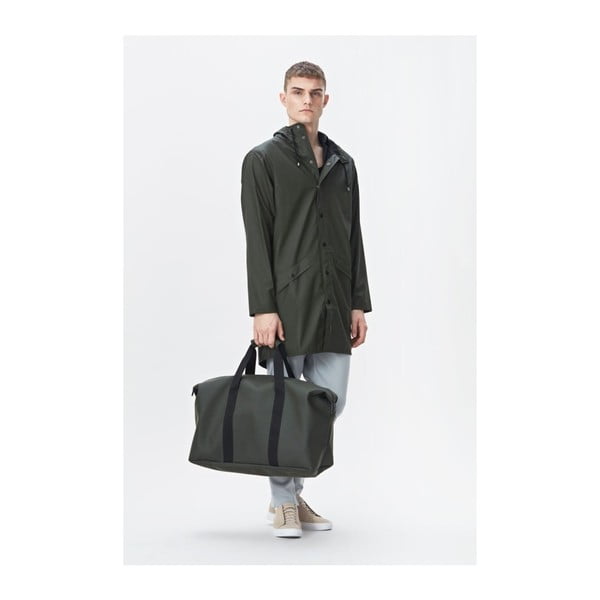 Tmavě zelená sportovní taška s vysokou voděodolností Rains Weekend Bag-image-2