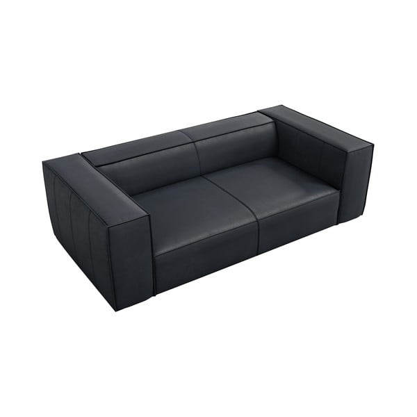 Tmavě modrá kožená pohovka 212 cm Madame – Windsor & Co Sofas-image-2