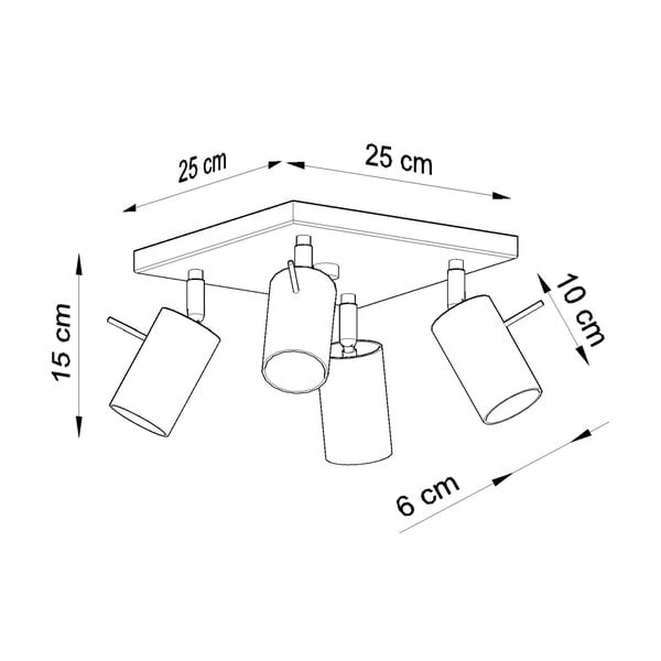 Černé stropní světlo Sollux Etna-image-4