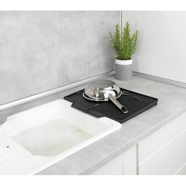 Tmavě šedý odkapávač Wenko Nelia, 34 x 40 cm-image-2