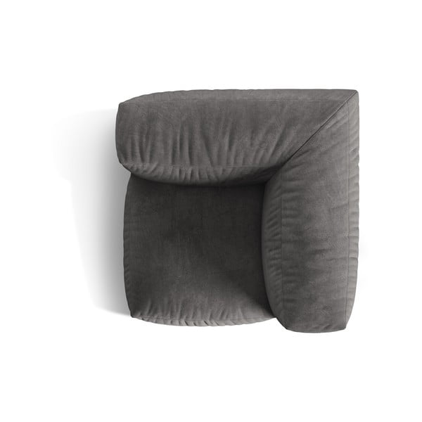 Šedý sametový modul pohovky (variabilní roh) Martina – Micadoni -image-3