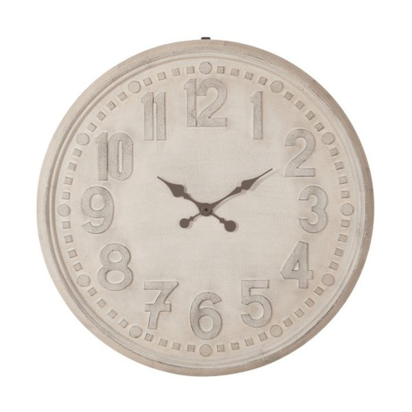 Bílé nástěnné vintage hodiny J-Line, 90 cm
