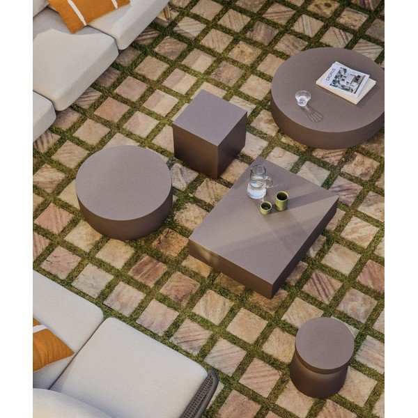 Betonový kulatý zahradní konferenční stolek ø 60 cm Garbet – Kave Home-image-2