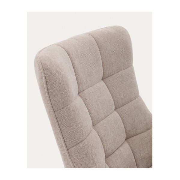 Béžové otočné žinylkové křeslo Teryl – Kave Home-image-4