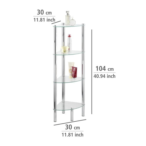 Rohová polička se 4 oddíly Wenko Corner-image-1