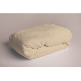 Krémové napínací prostěradlo z mikroflanelu 180x200 cm Basic – Jerry Fabrics