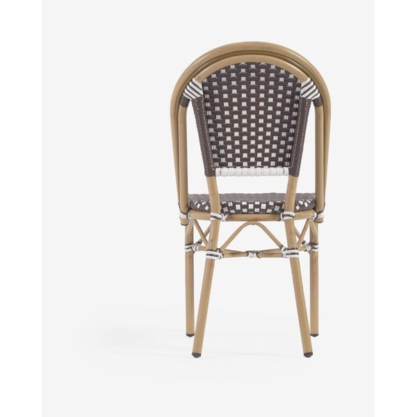 Bílo-hnědá venkovní židle Kave Home Marilyn-image-3