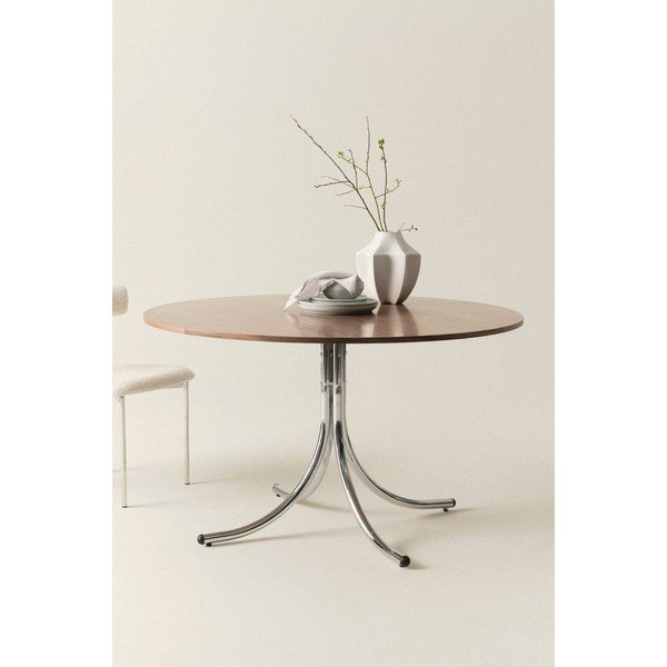 Kovový kulatý jídelní stůl ø 130 cm Chipley – Jotex-image-1
