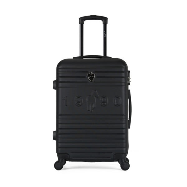 Černý cestovní kufr na kolečkách GENTLEMAN FARMER Valise Grand Cadenas Integre, 35 x 55 cm