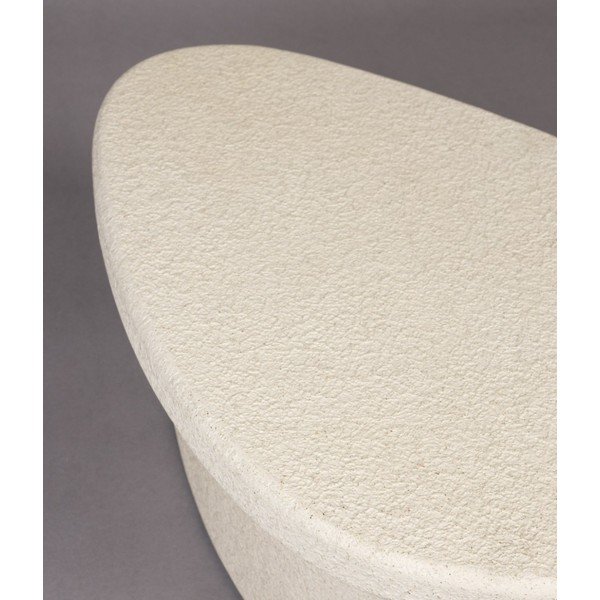 Béžový konferenční stolek v dekoru mramoru 49x74 cm Veda – Dutchbone-image-3